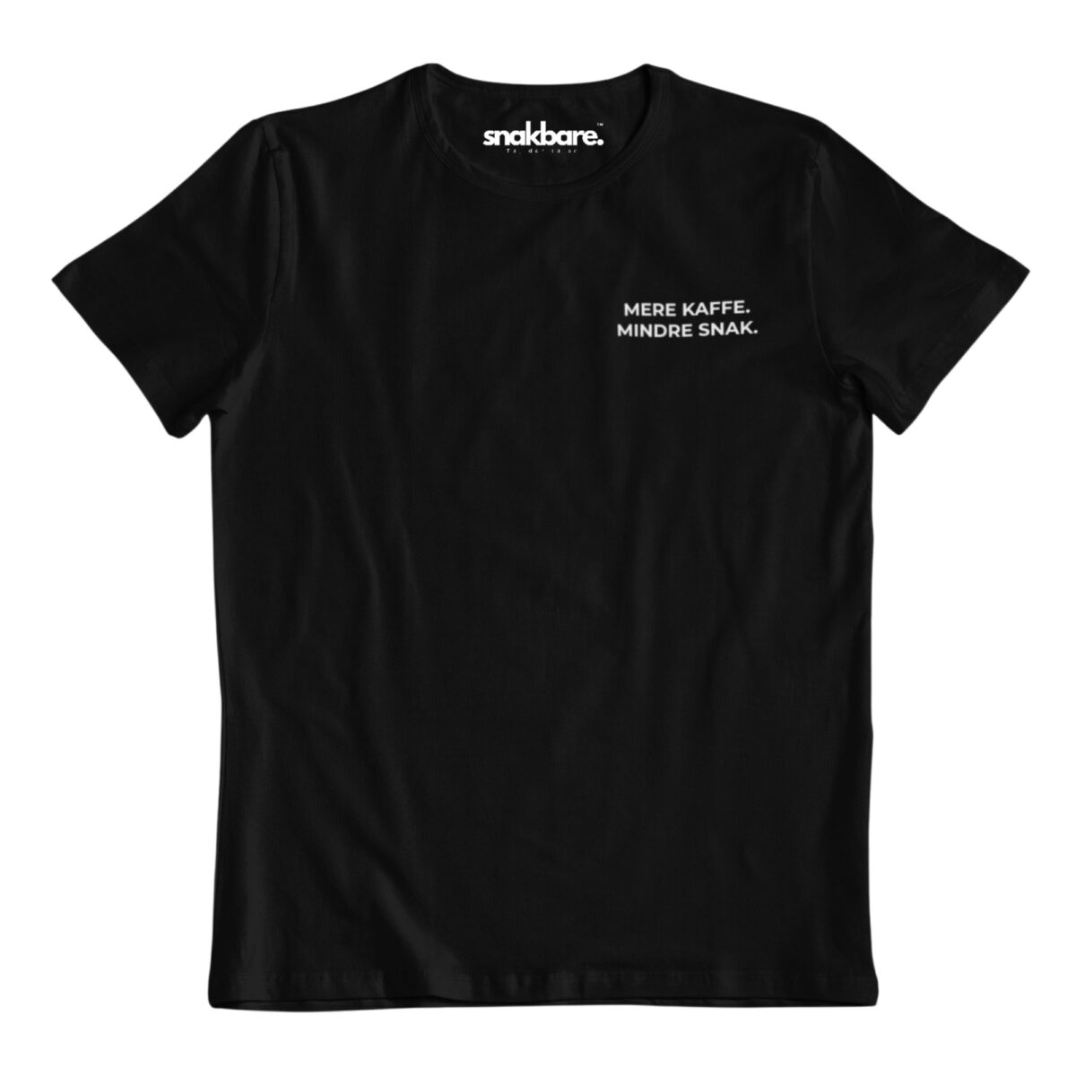 Mere kaffe. Mindre snak. – T-shirt i økologisk bomuld (Unisex)