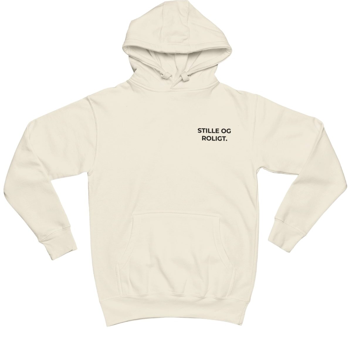 Stille og roligt. – Økologisk unisex hoodie i blød bomuld