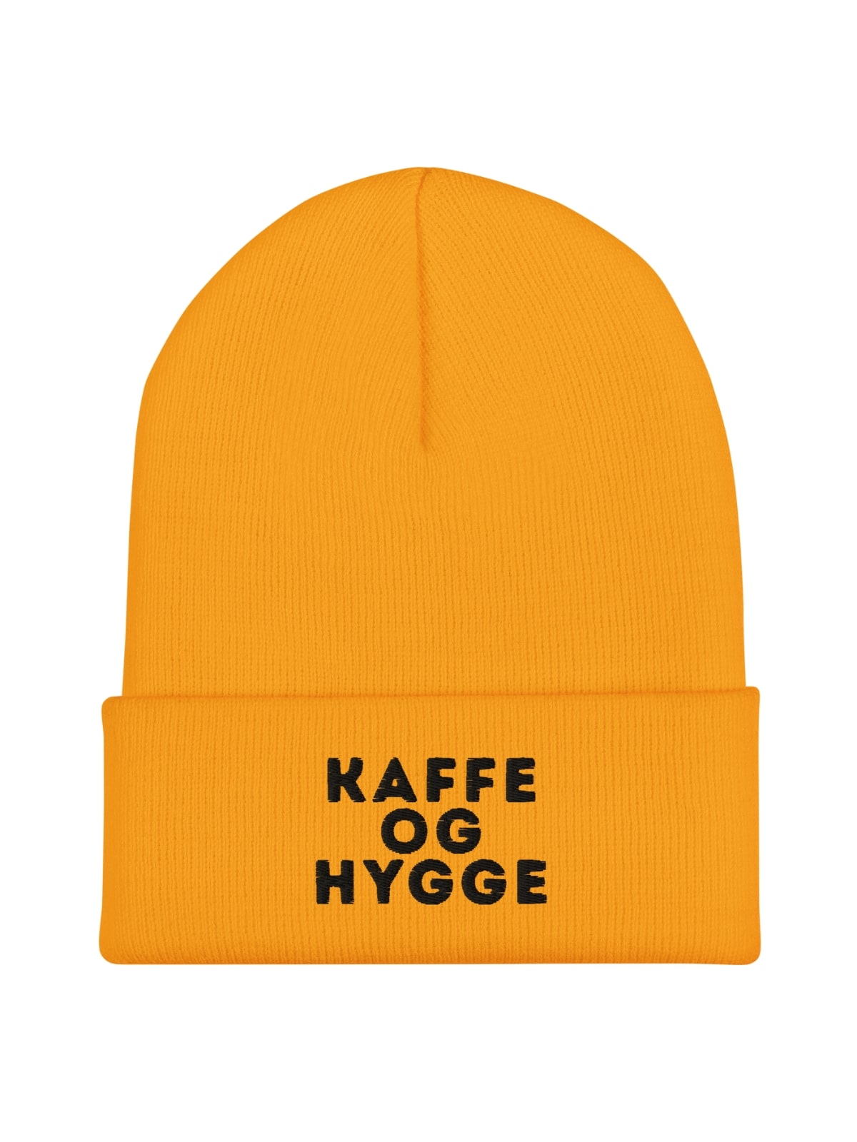 Kaffe og hygge Beanie – Broderet Unisex Hue