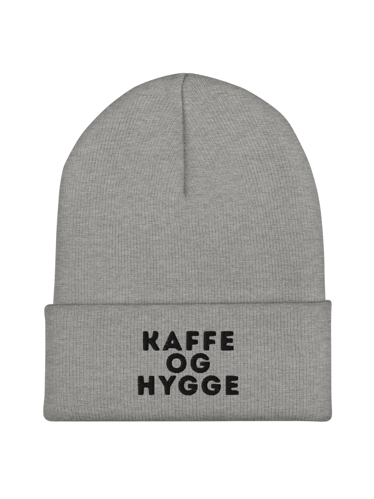 Kaffe og hygge Beanie – Broderet Unisex Hue - Billede 2