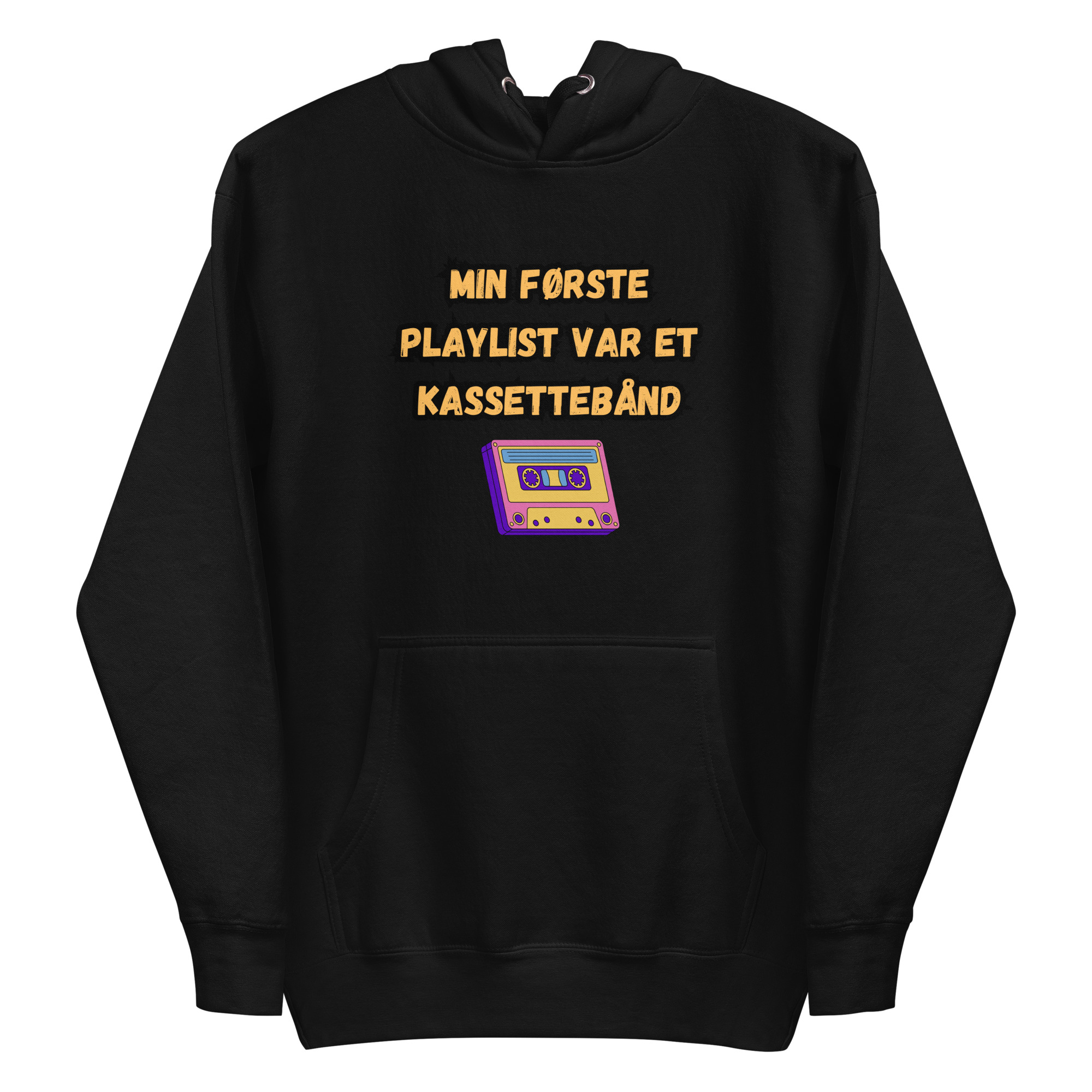 Min første playlist var et kassettebånd – Retro & humoristisk unisex hoodie - Billede 2