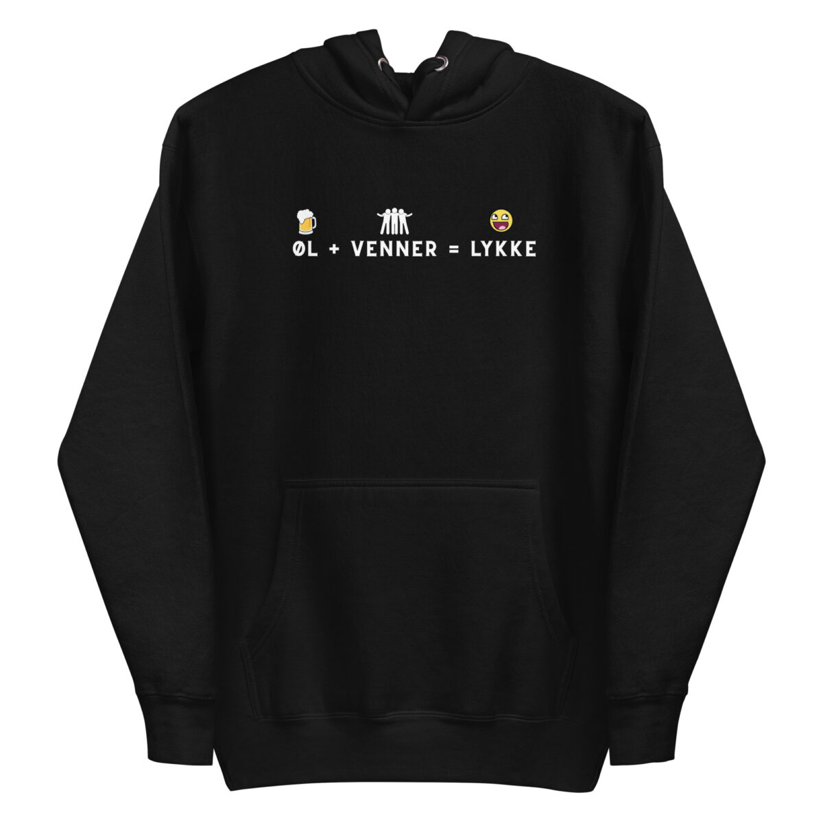 Øl + Venner Hoodie – Humor Unisex Hoodie | Gave til Øl-elskere