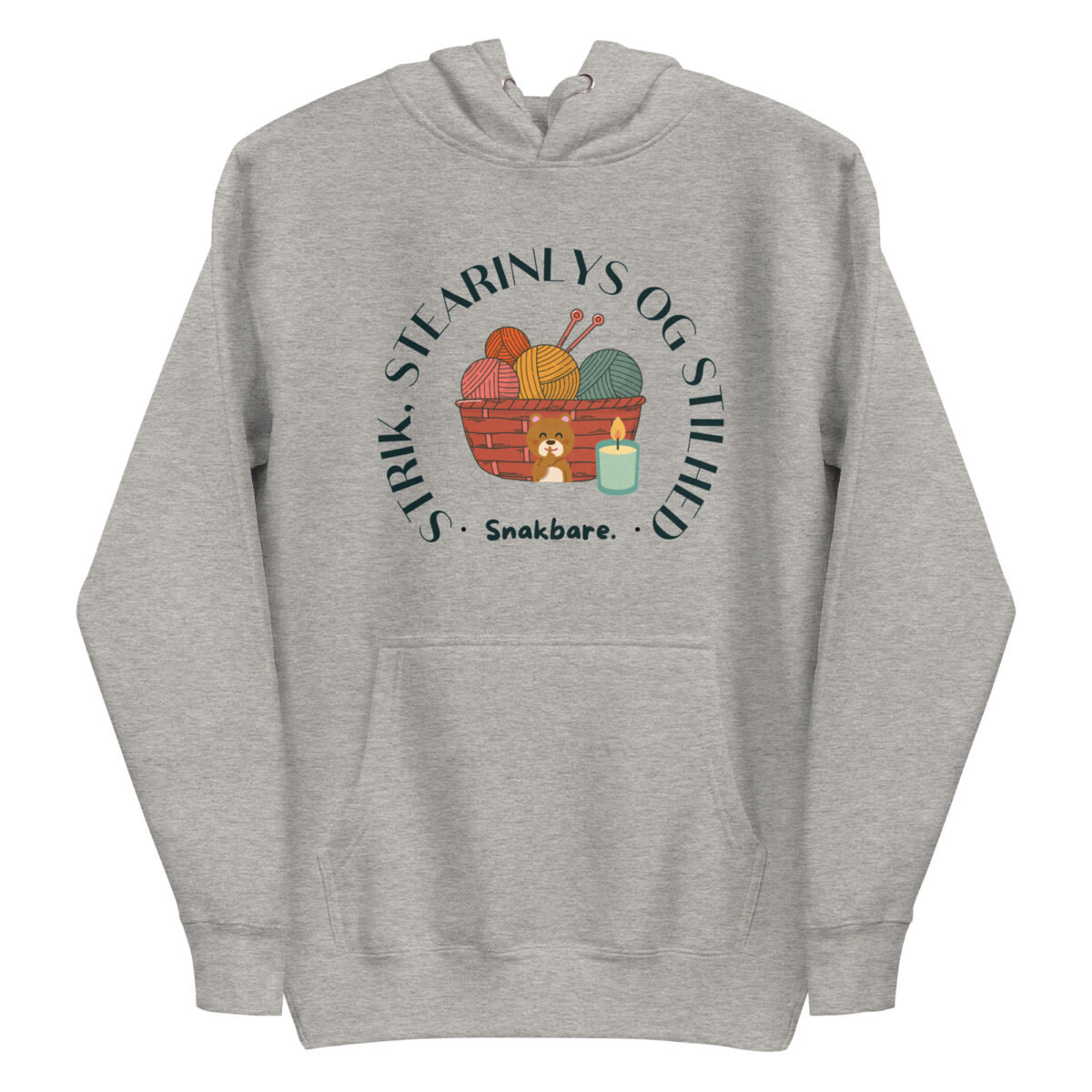 Strik, Stearinlys og Stilhed Hoodie – Hyggelig Unisex Hoodie | Perfekt Gave