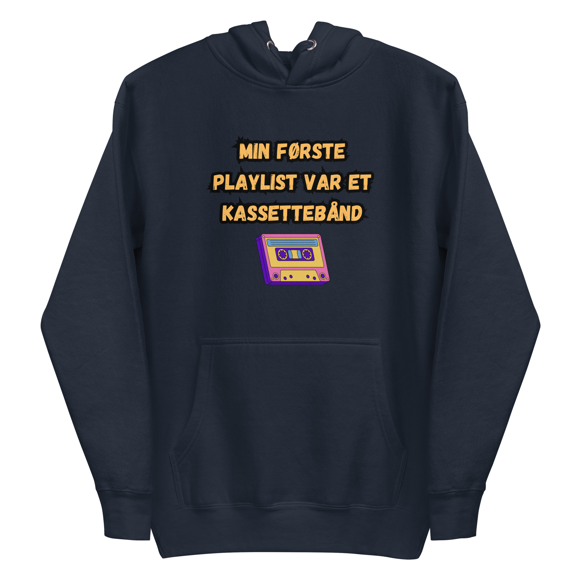 Min første playlist var et kassettebånd – Retro & humoristisk unisex hoodie - Billede 3