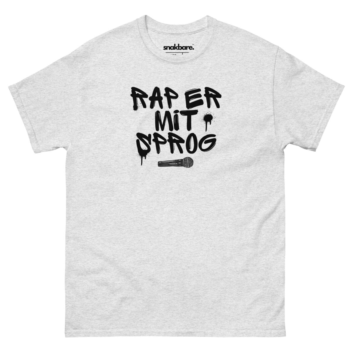 Rap er mit sprog – Unisex T-shirt med mikrofon-print