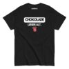 Chokolade løser alt. – Classic unisex T-shirt med chokoladestykke