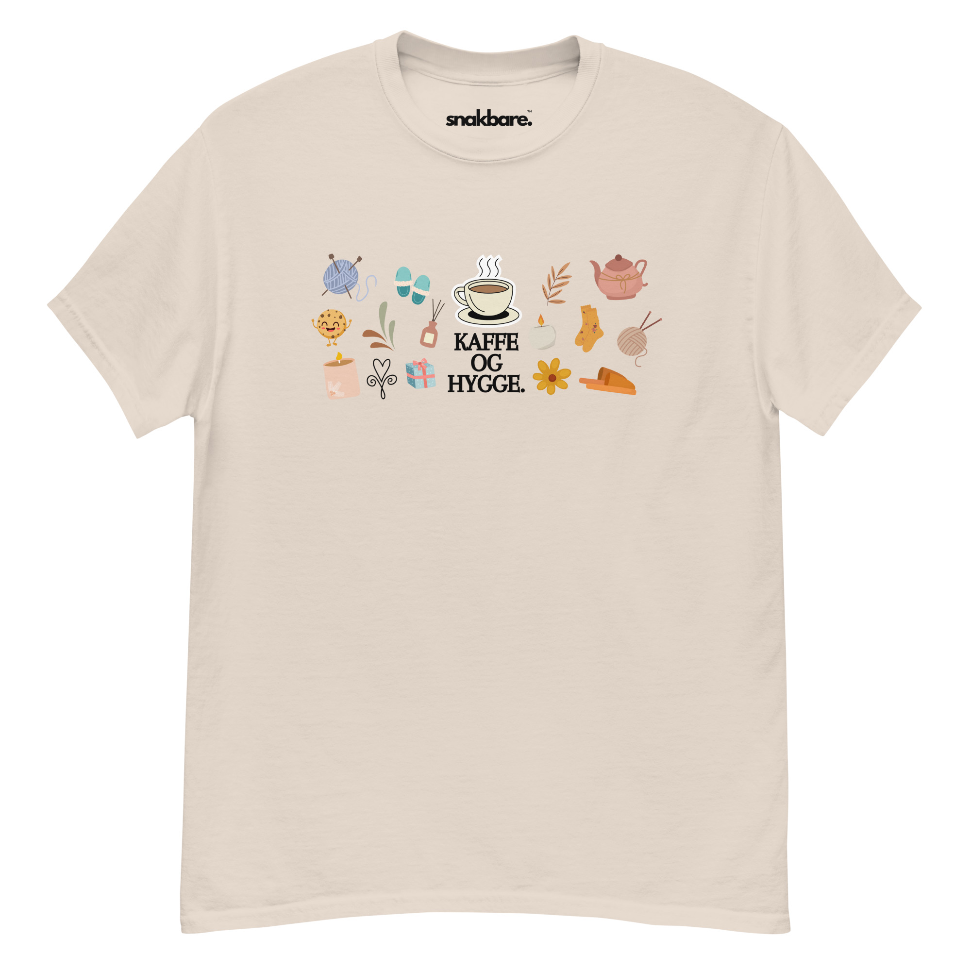 Kaffe og hygge – Classic unisex T-shirt med søde illustrationer - Billede 3