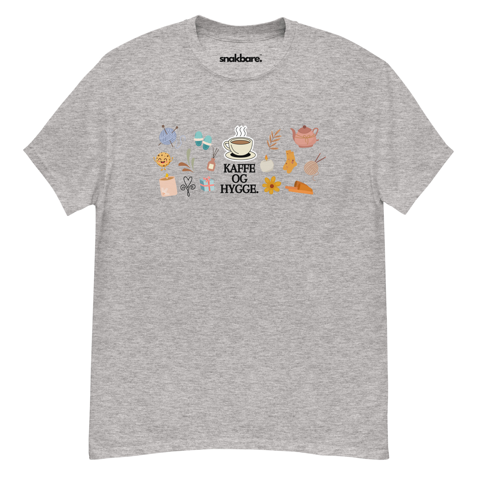 Kaffe og hygge – Classic unisex T-shirt med søde illustrationer - Billede 5