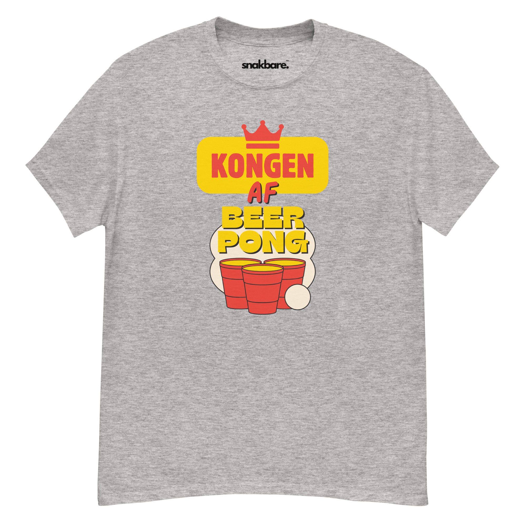 Kongen af Beerpong – Unisex T-shirt til fest og sjov - Billede 4