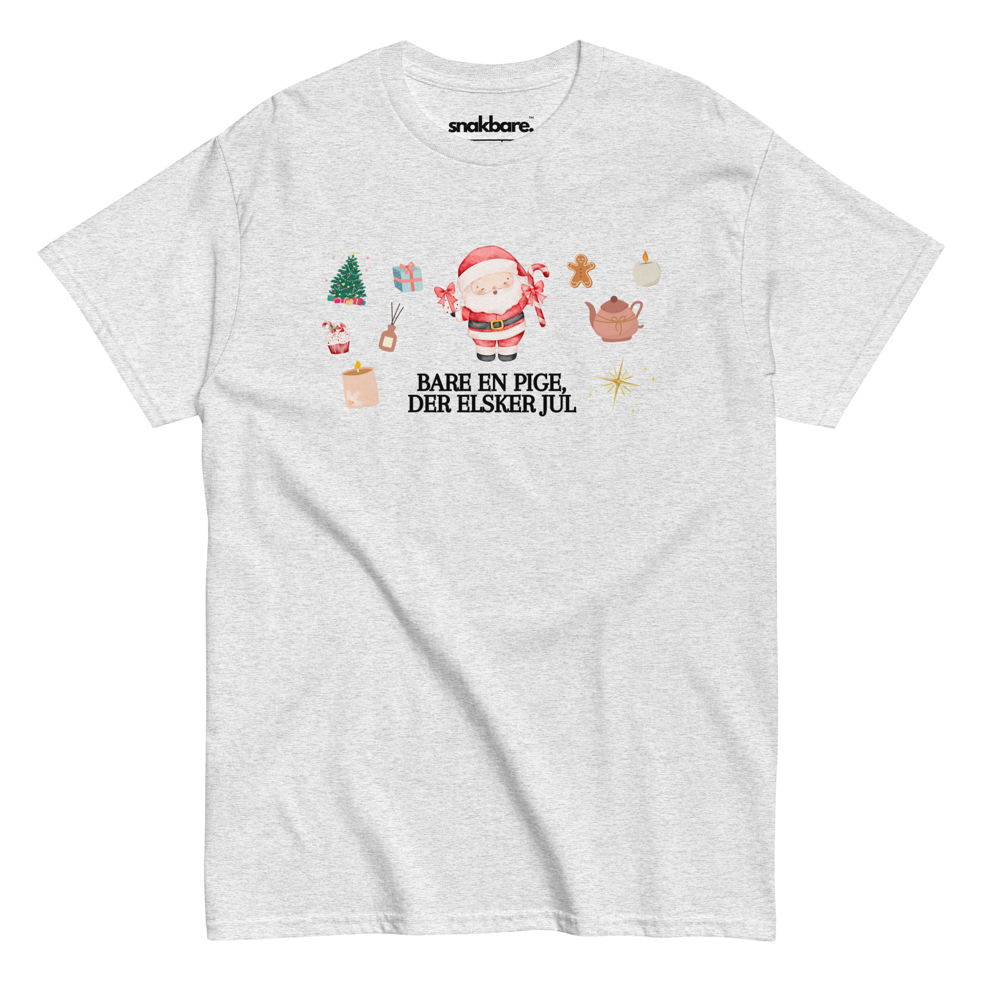 Bare en pige, der elsker jul – Unisex T-shirt med søde julegrafikker