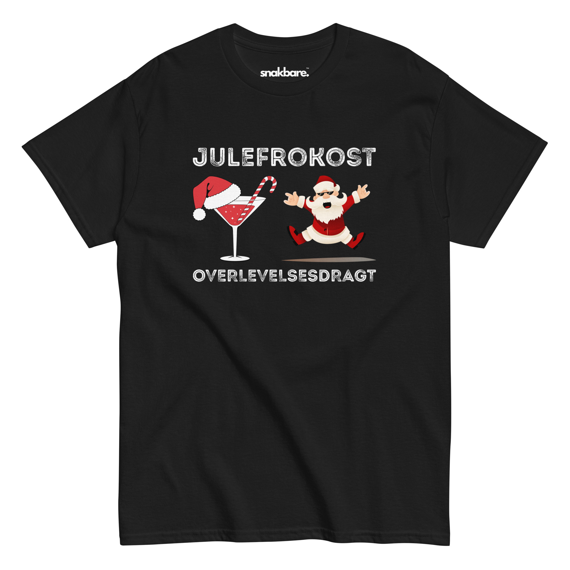 Julefrokost Overlevelsesdragt – Unisex T-shirt med sjove julegrafikker - Billede 4
