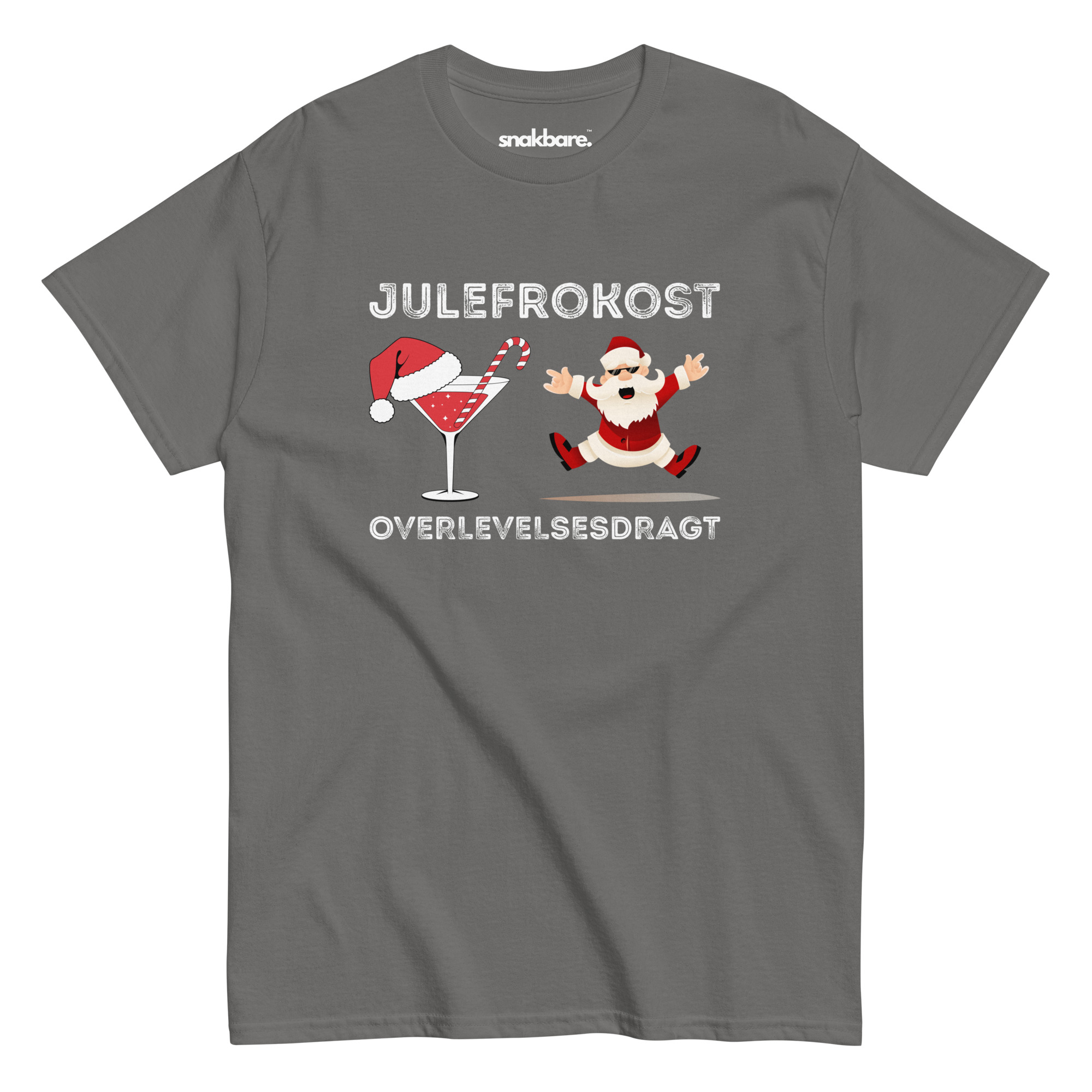Julefrokost Overlevelsesdragt – Unisex T-shirt med sjove julegrafikker - Billede 6