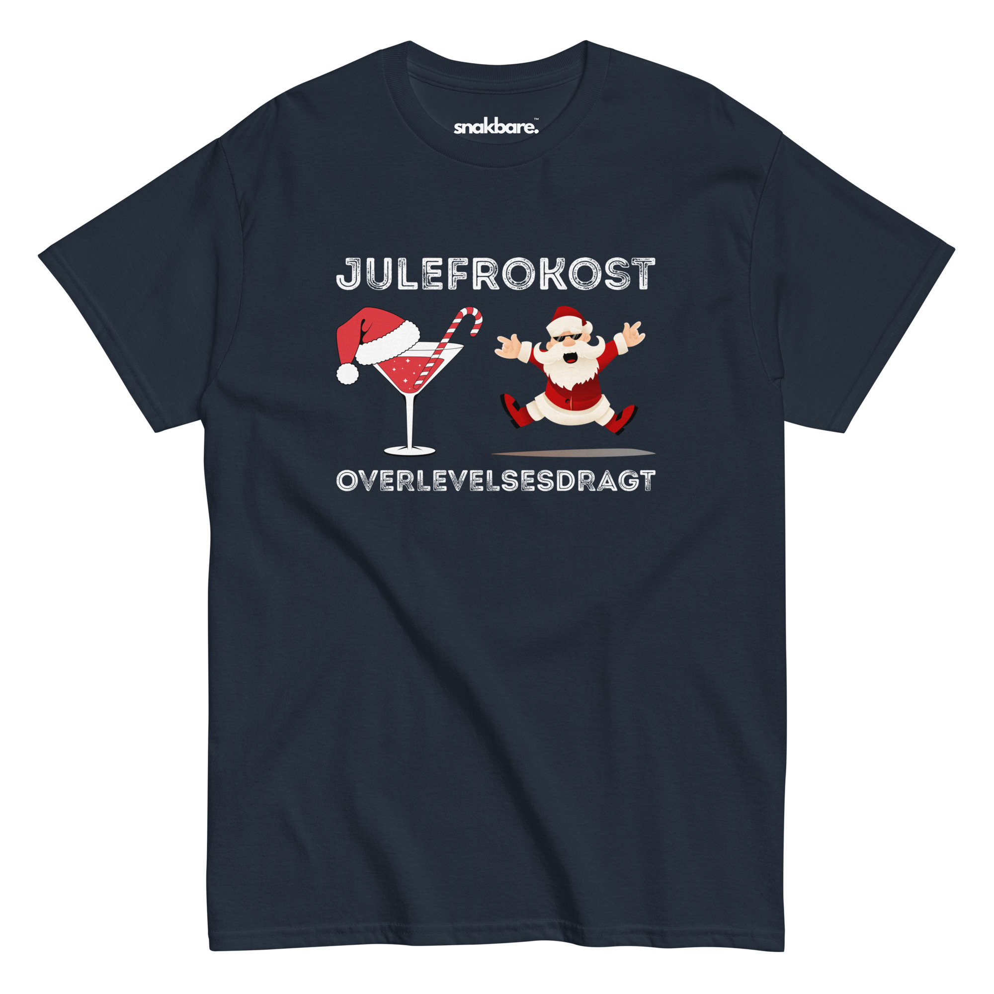 Julefrokost Overlevelsesdragt – Unisex T-shirt med sjove julegrafikker - Billede 5