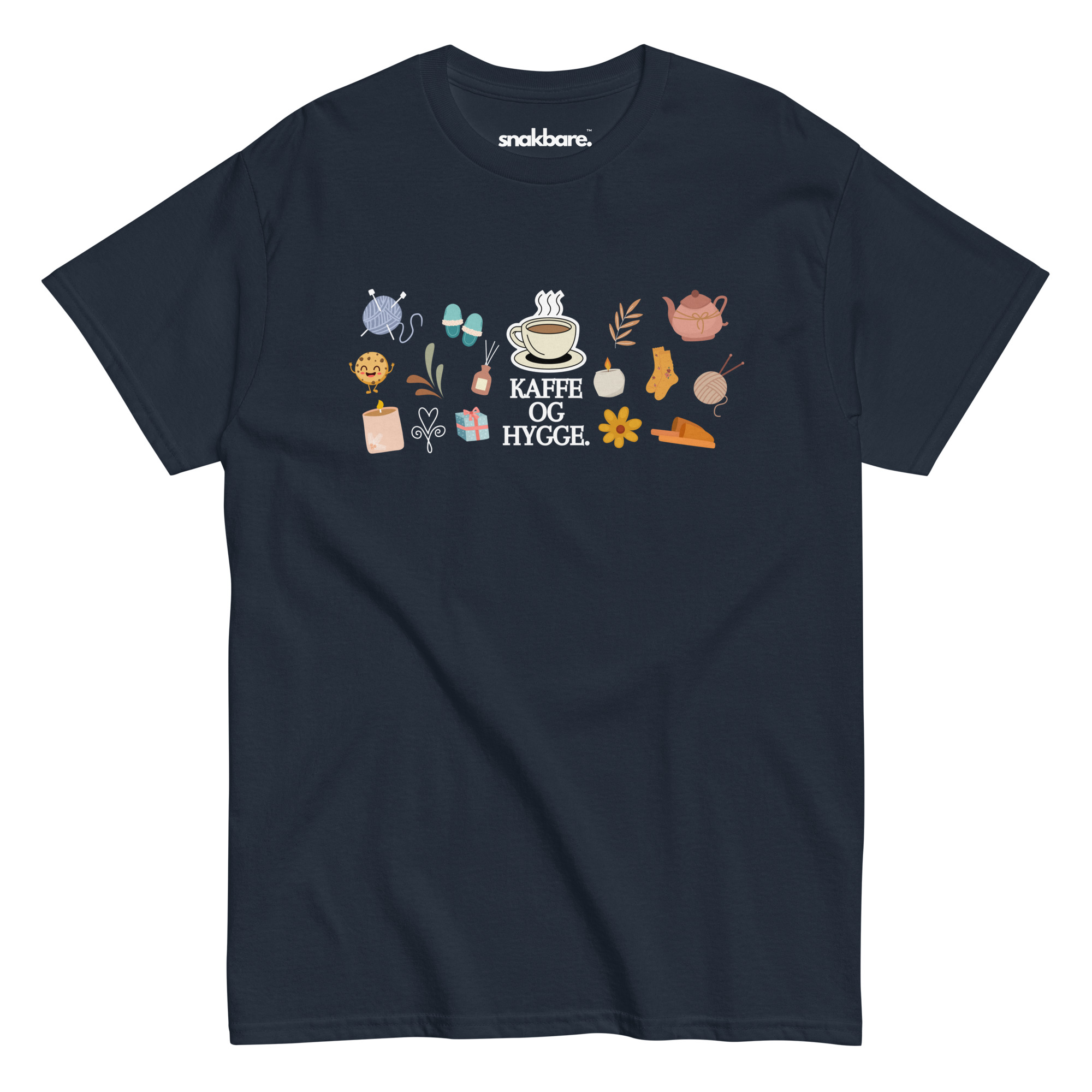 Kaffe og hygge – Classic unisex T-shirt med søde illustrationer