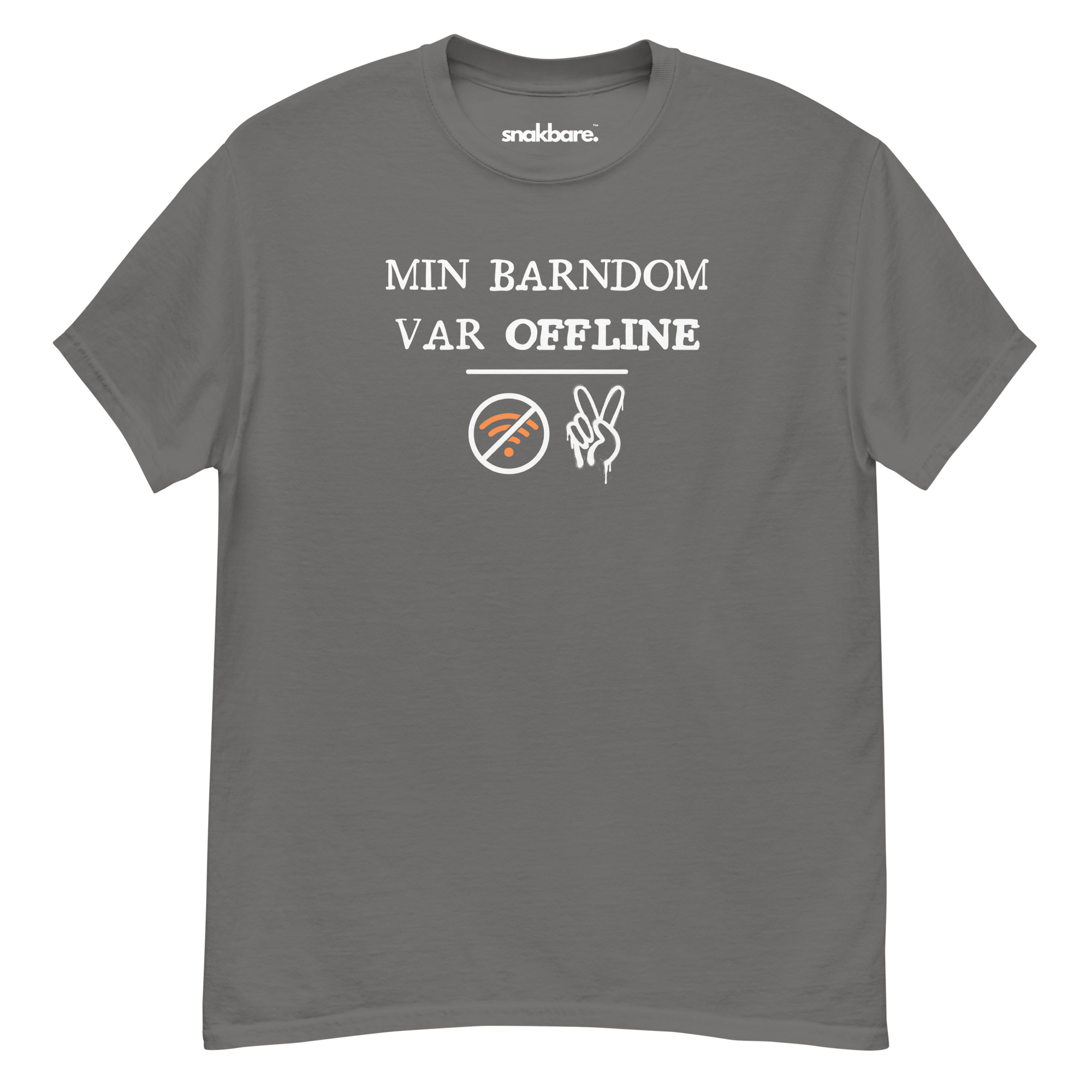Min barndom var offline. – Classic unisex T-shirt med retro-humor - Billede 6