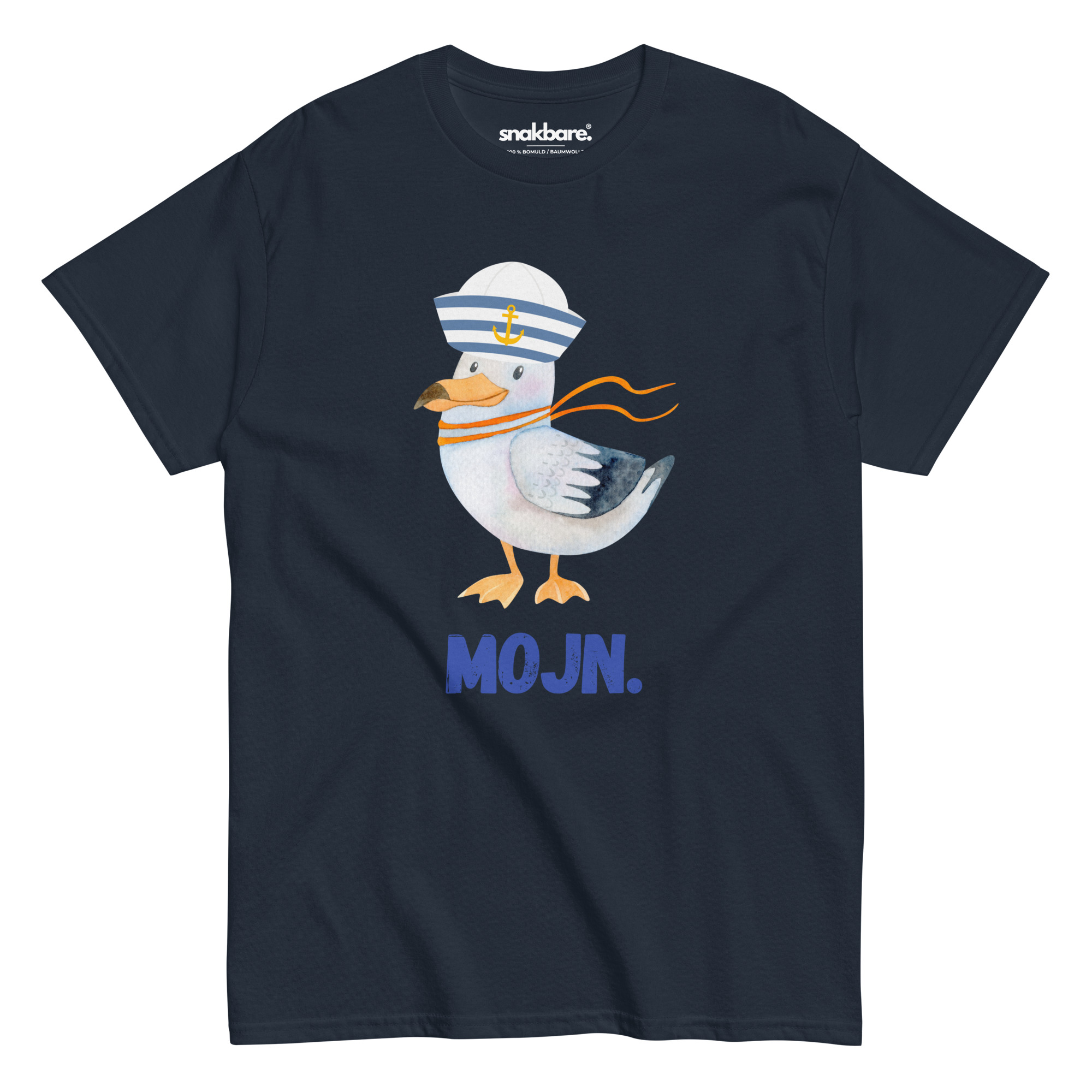 MOJN. T-shirt – Sønderjysk vibe med humoristisk måge-grafik