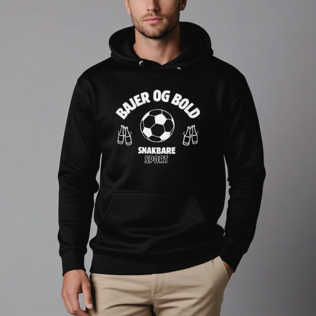 Alternative view of Bajer og Bold Hoodie – Humor og Sport i en Blød Unisex Hoodie