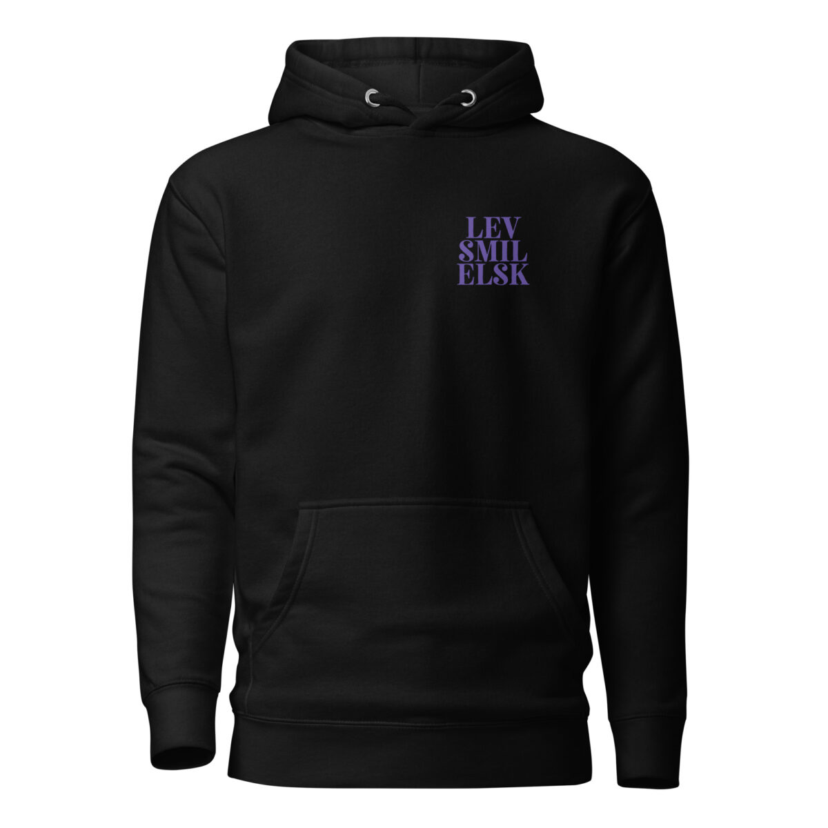 Lev Smil Elsk - Minimalistisk & motiverende unisex hoodie