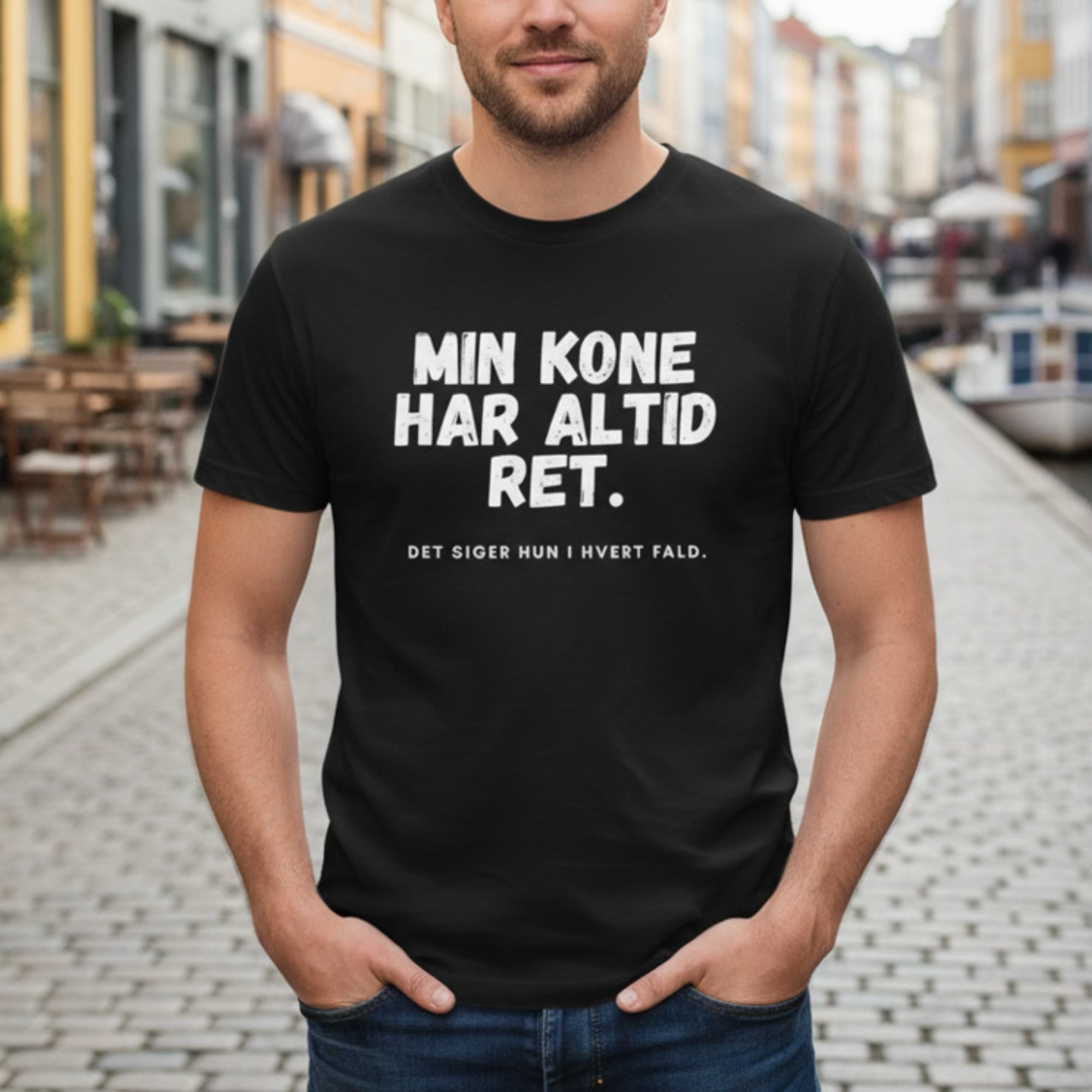 Min kone har altid ret – Sjov unisex T-shirt med ægteskabshumor - Billede 2