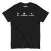Øl + venner = lykke – Classic unisex T-shirt med sjove illustrationer