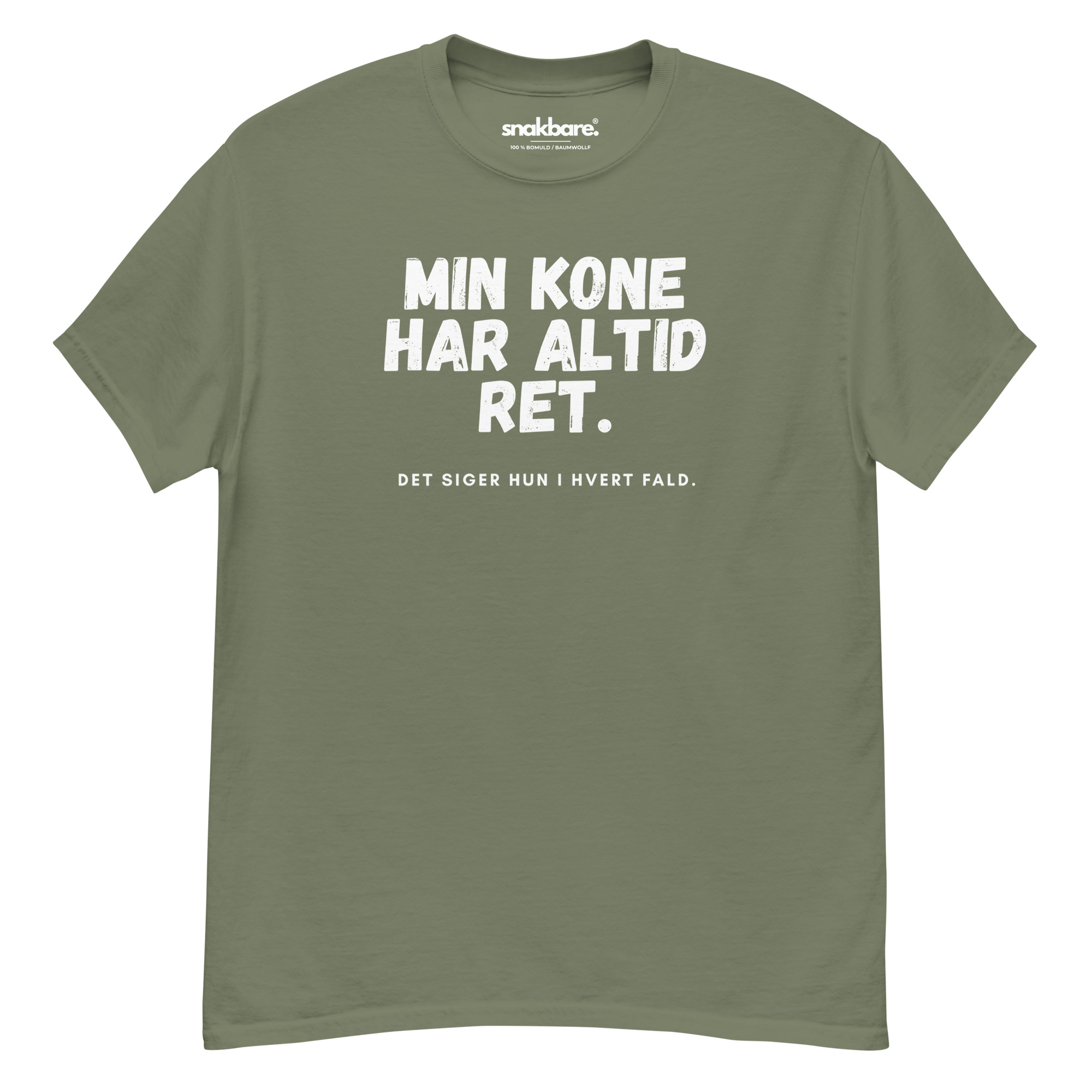 Min kone har altid ret – Sjov unisex T-shirt med ægteskabshumor - Billede 5