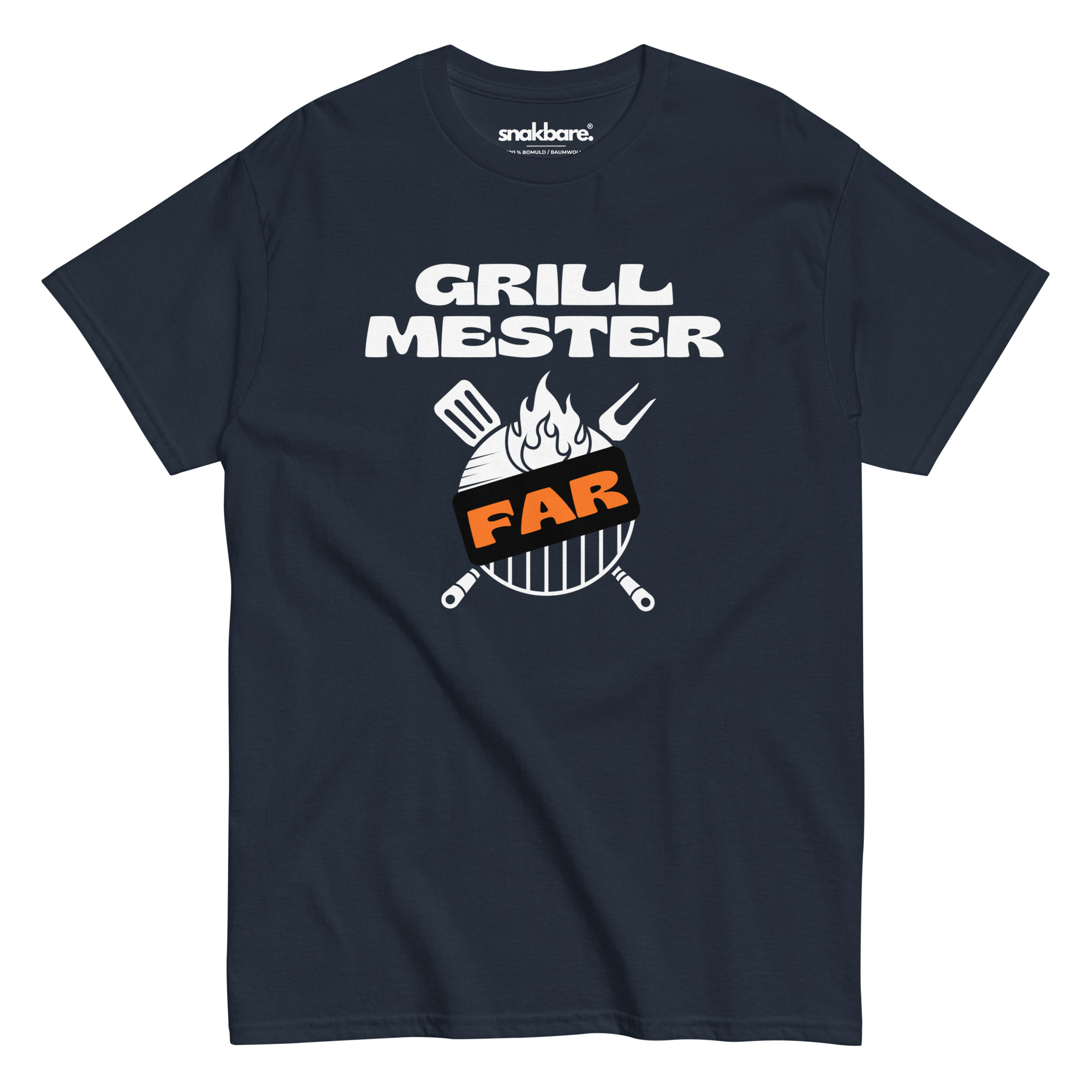 Grillmester Far – Sjov unisex T-shirt til grillentusiaster - Billede 3