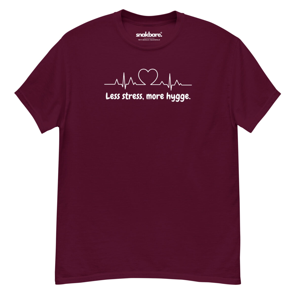Alternative view of Less Stress, More Hygge – Unisex T-shirt med afslappet hygge-statement