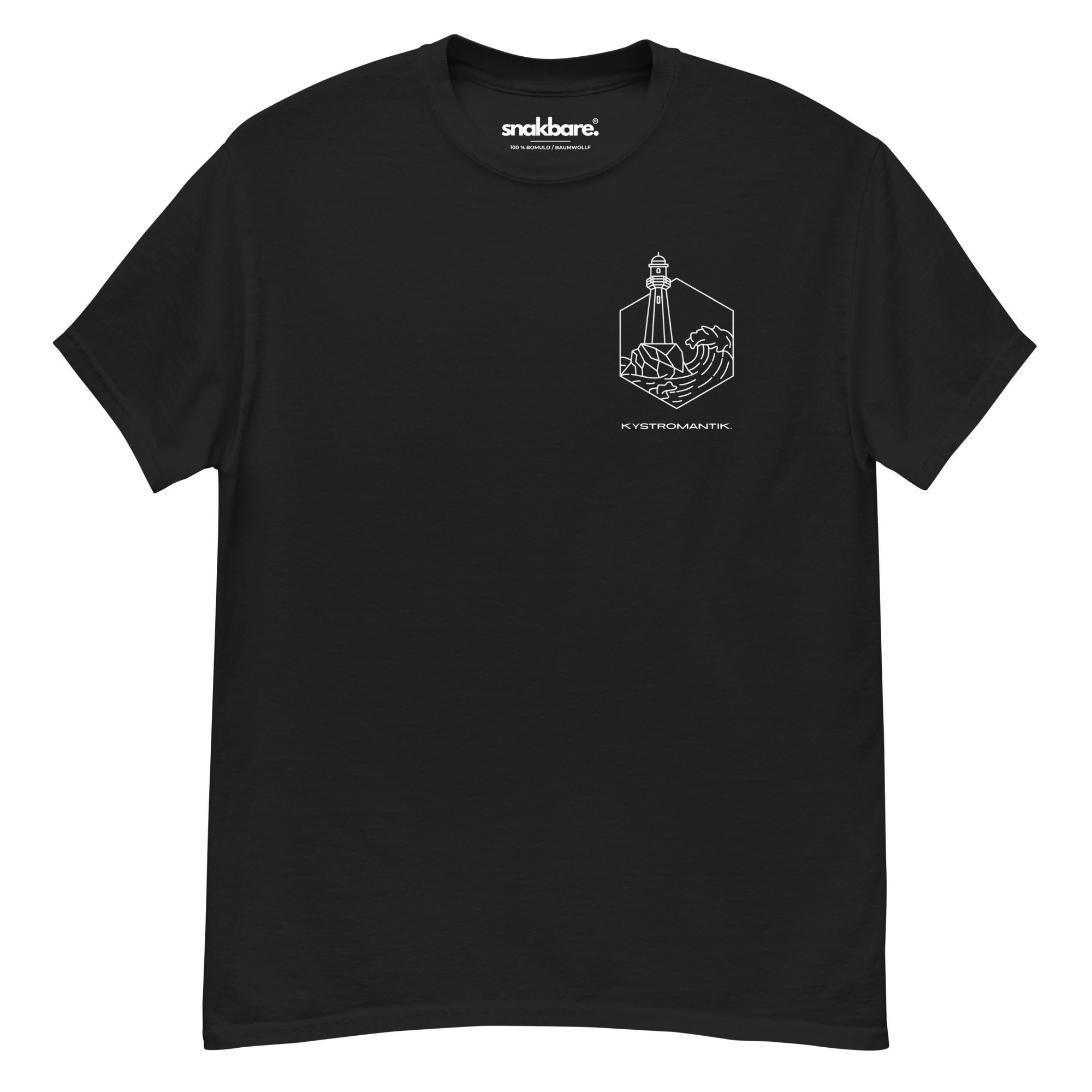 Kystromantik – Unisex T-shirt med fyrtårn illustration