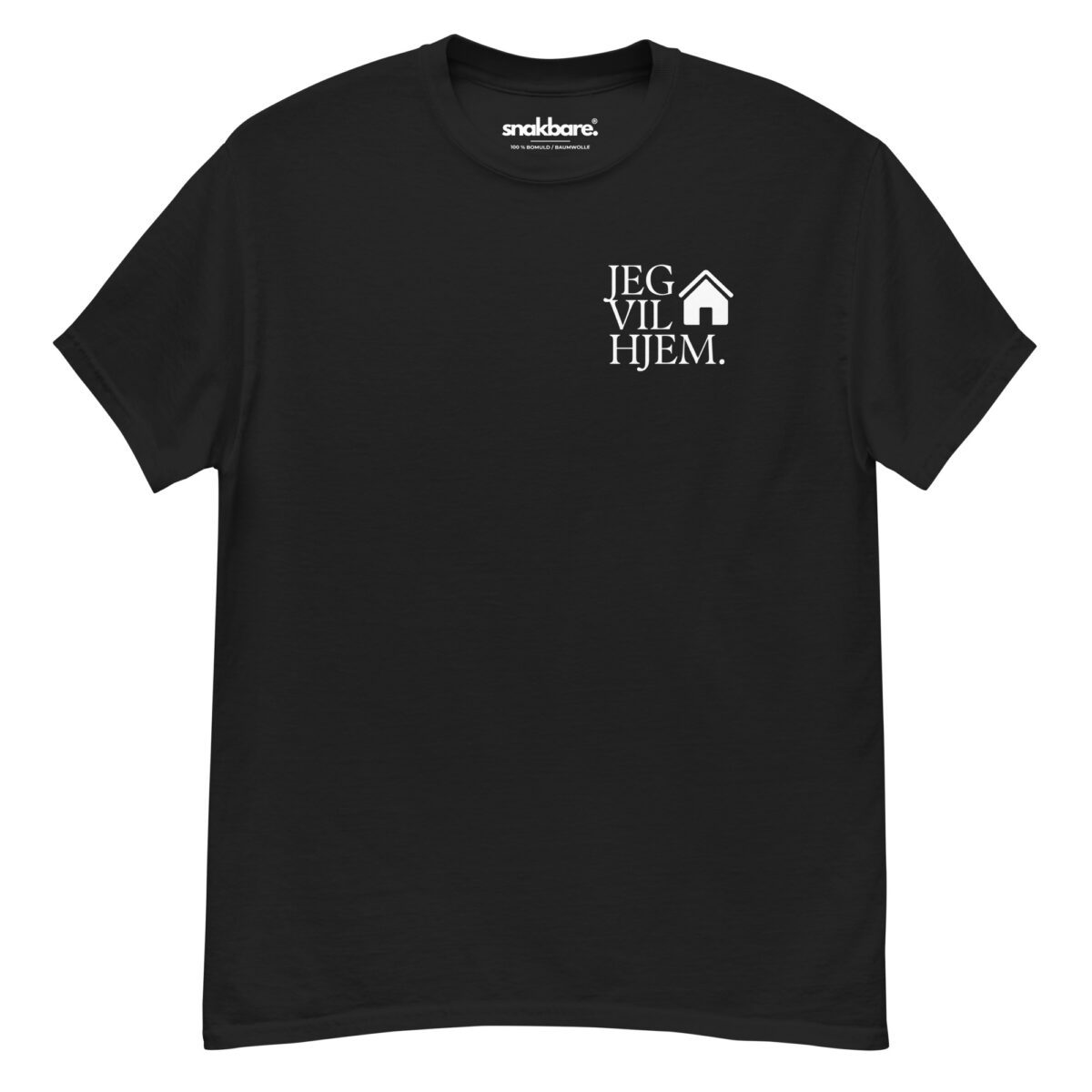 Alternative view of Jeg vil hjem – Sjov unisex T-shirt med dansk statement