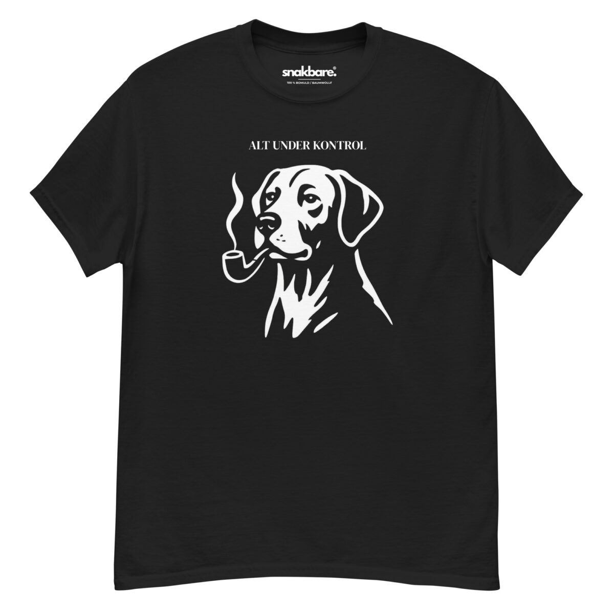 Alt under kontrol – Sjov unisex T-shirt med hund og humor